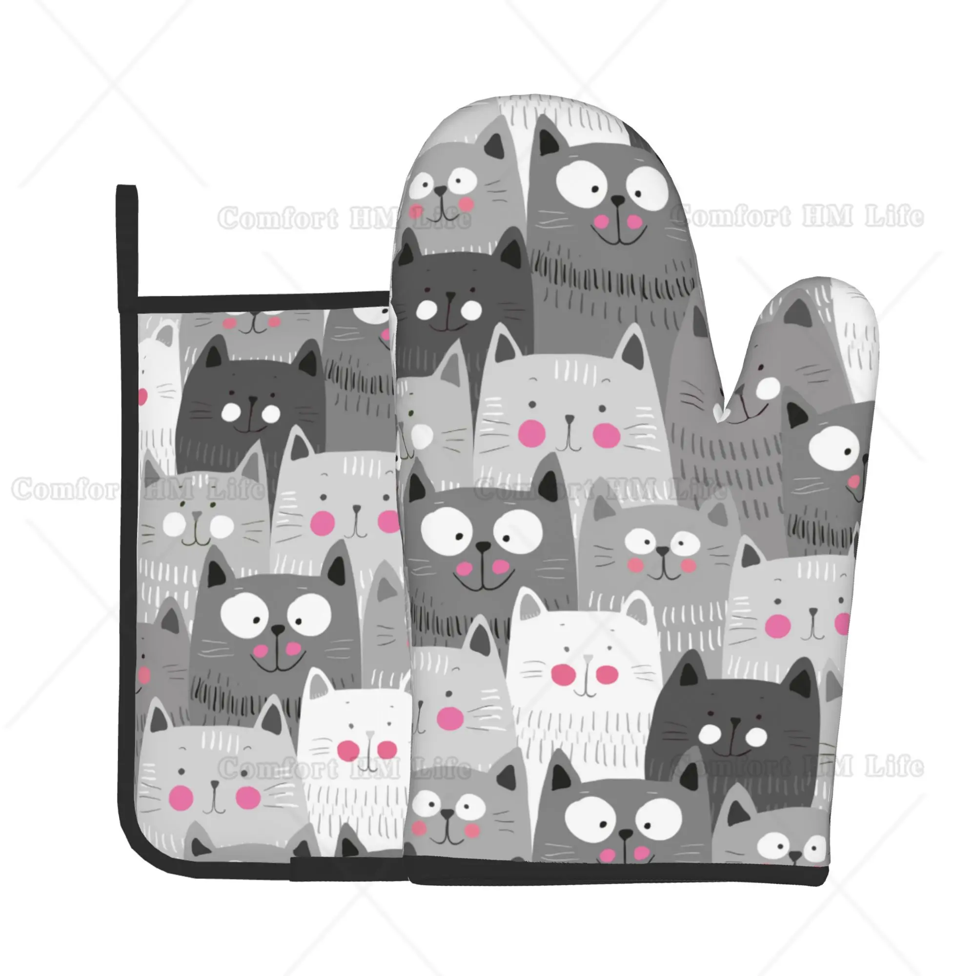 Kitchen Baking Counter - Sarung tangan Oven kucing lucu dan