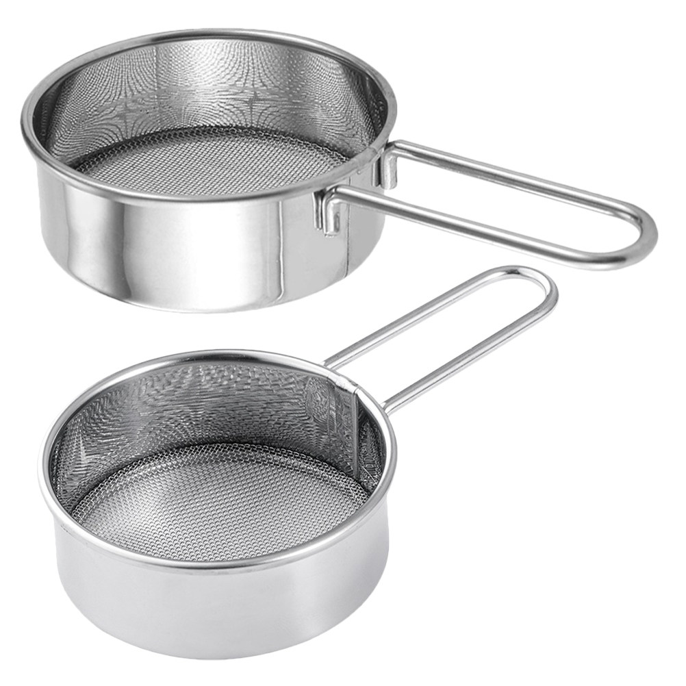 Kitchen Baking Gadgets - 2 Buah Saringan Tepung Genggam Baja