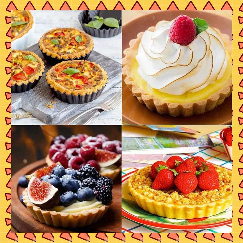 Tart Pan Loose - A008 18 Buah 4In/10Cm Mini Pie