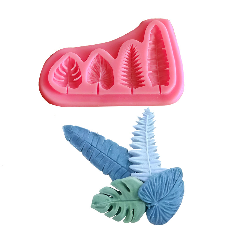Kitchen Baking Gadgets - Cetakan Silikon Daun Palem dan Daun