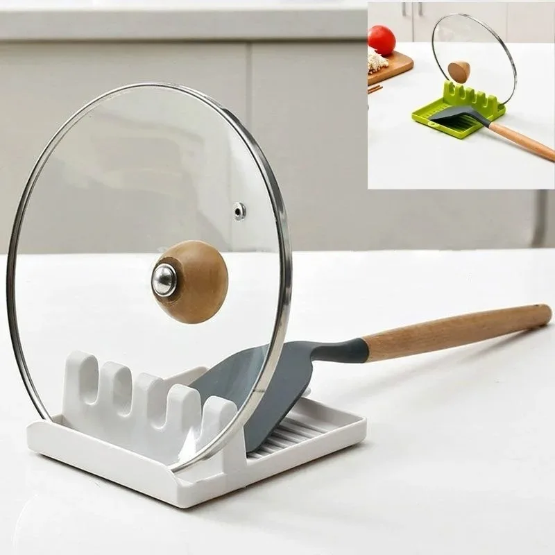 Kitchen Baking Pan Organizer - Pegangan tutup panci, mendukung sendok tutup