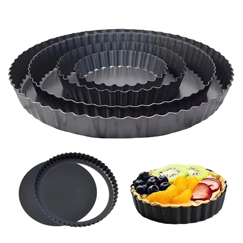Kitchen Baking Pans - 1pc Loyang Tart Beralur dengan Dasar