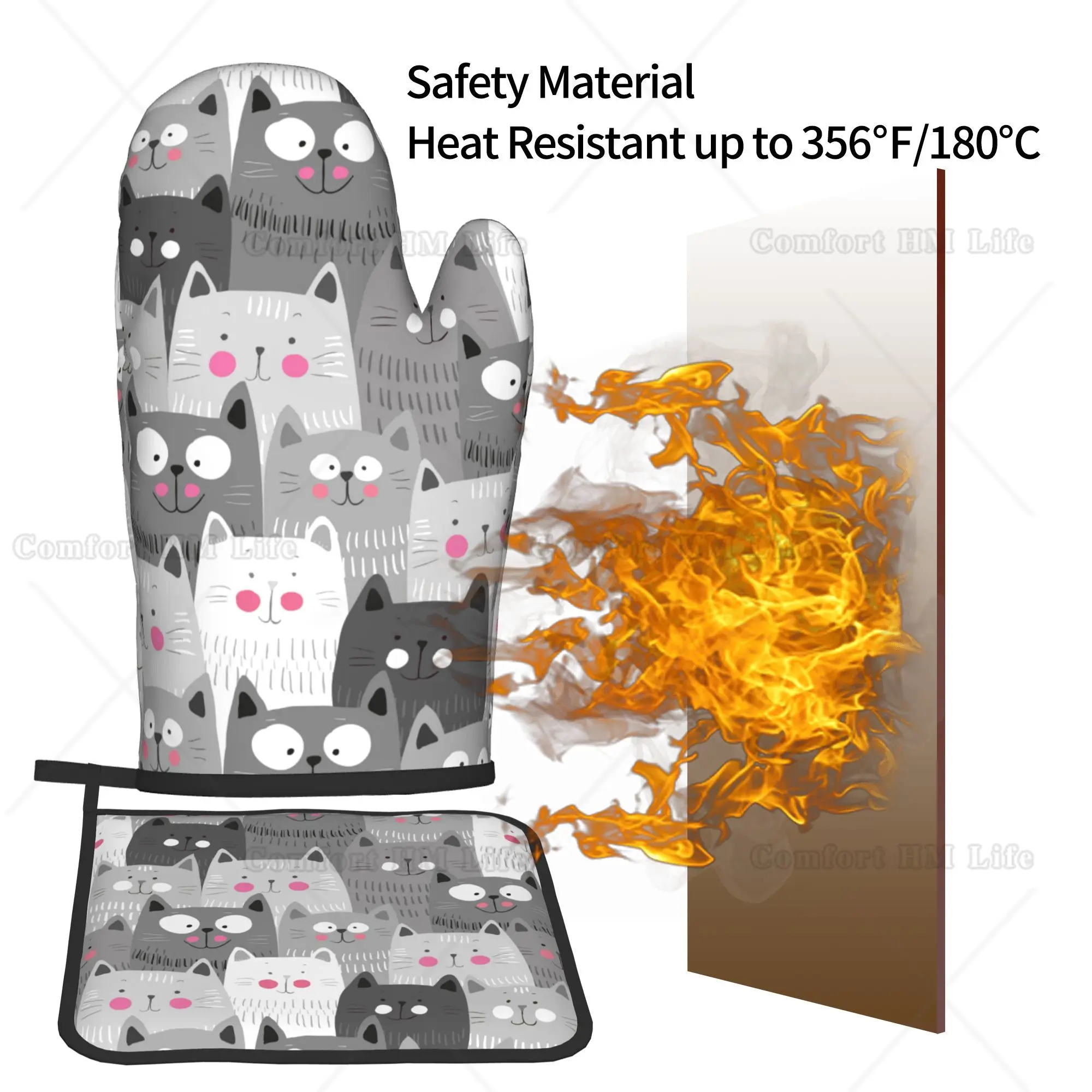 Sarung tangan Oven kucing lucu - Kitchen Baking Counter ulasan dan harga