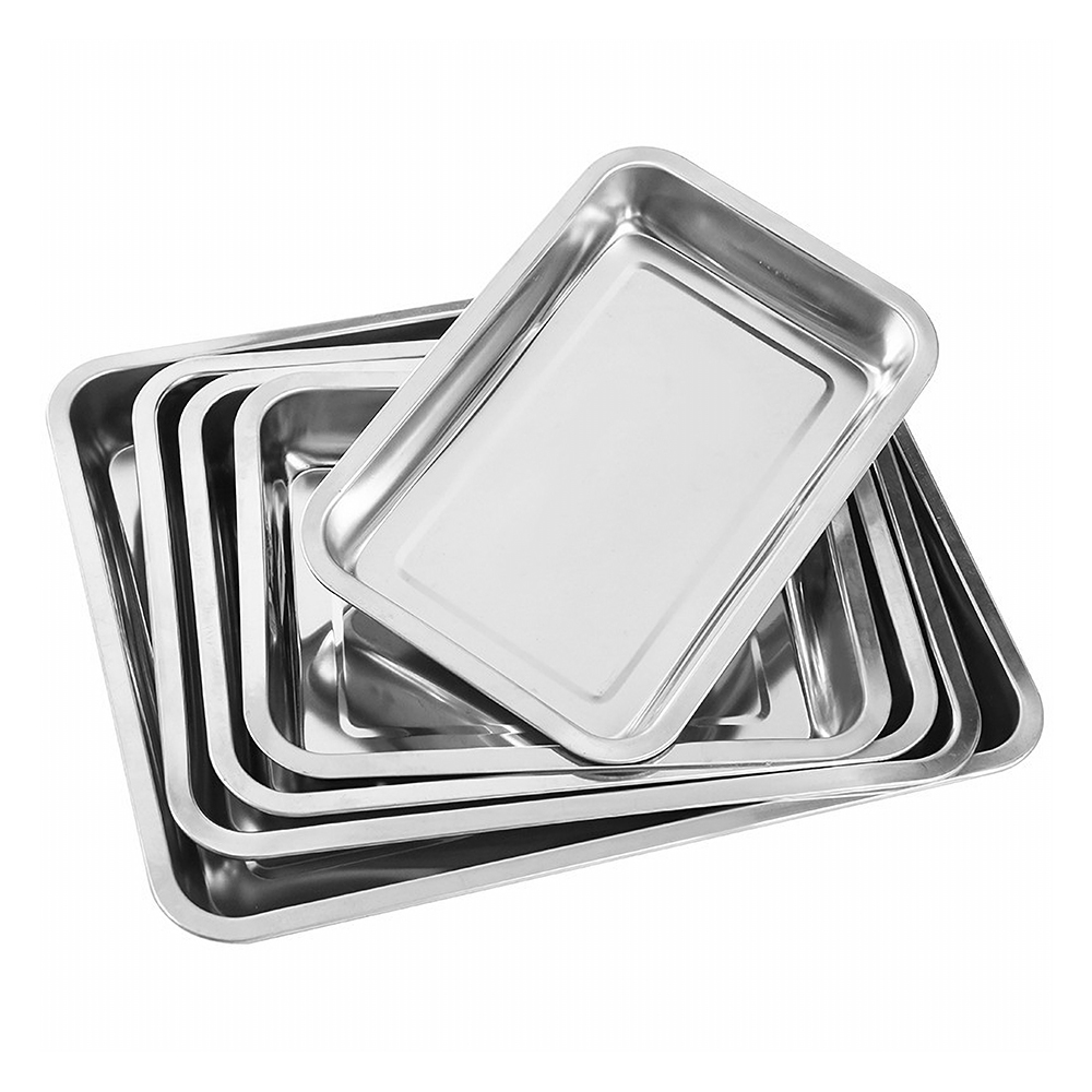 1 Buah Nampan Makanan Stainles - Kitchen Baking Pan Storage ulasan dan harga