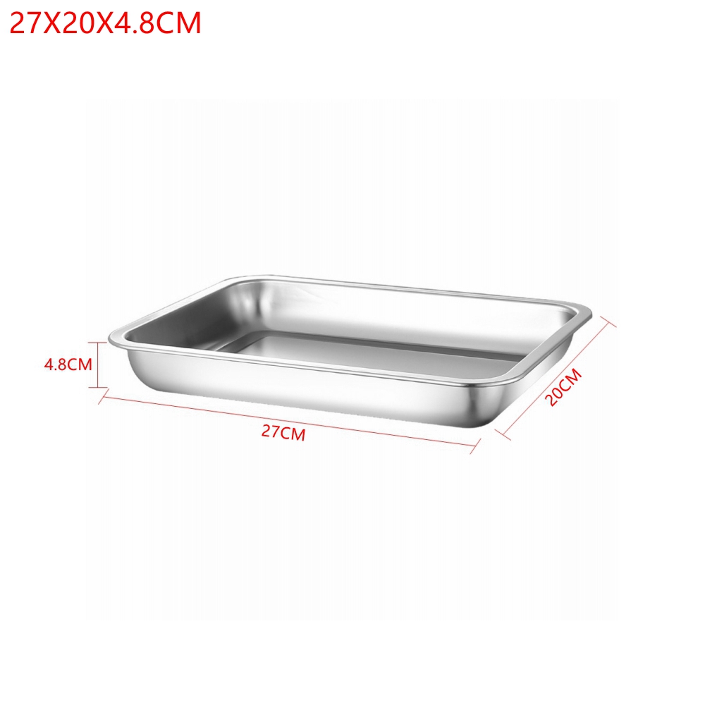 1 Buah Nampan Makanan Stainles - Kitchen Baking Pan Storage ulasan dan harga
