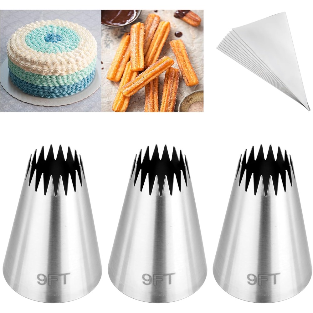 3Pcs Set Kantong dan Tip Kue,  - Piping Bag Disposable ulasan dan harga