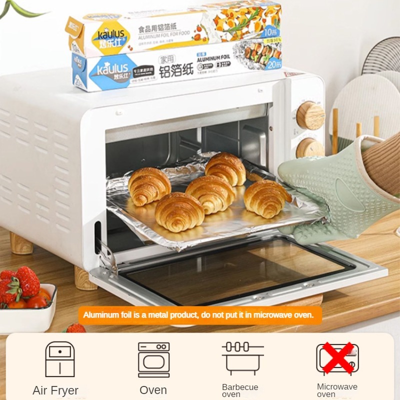 Zacwoo 10/20/40M Aluminium Foi - Kitchen Baking Sheets ulasan dan harga