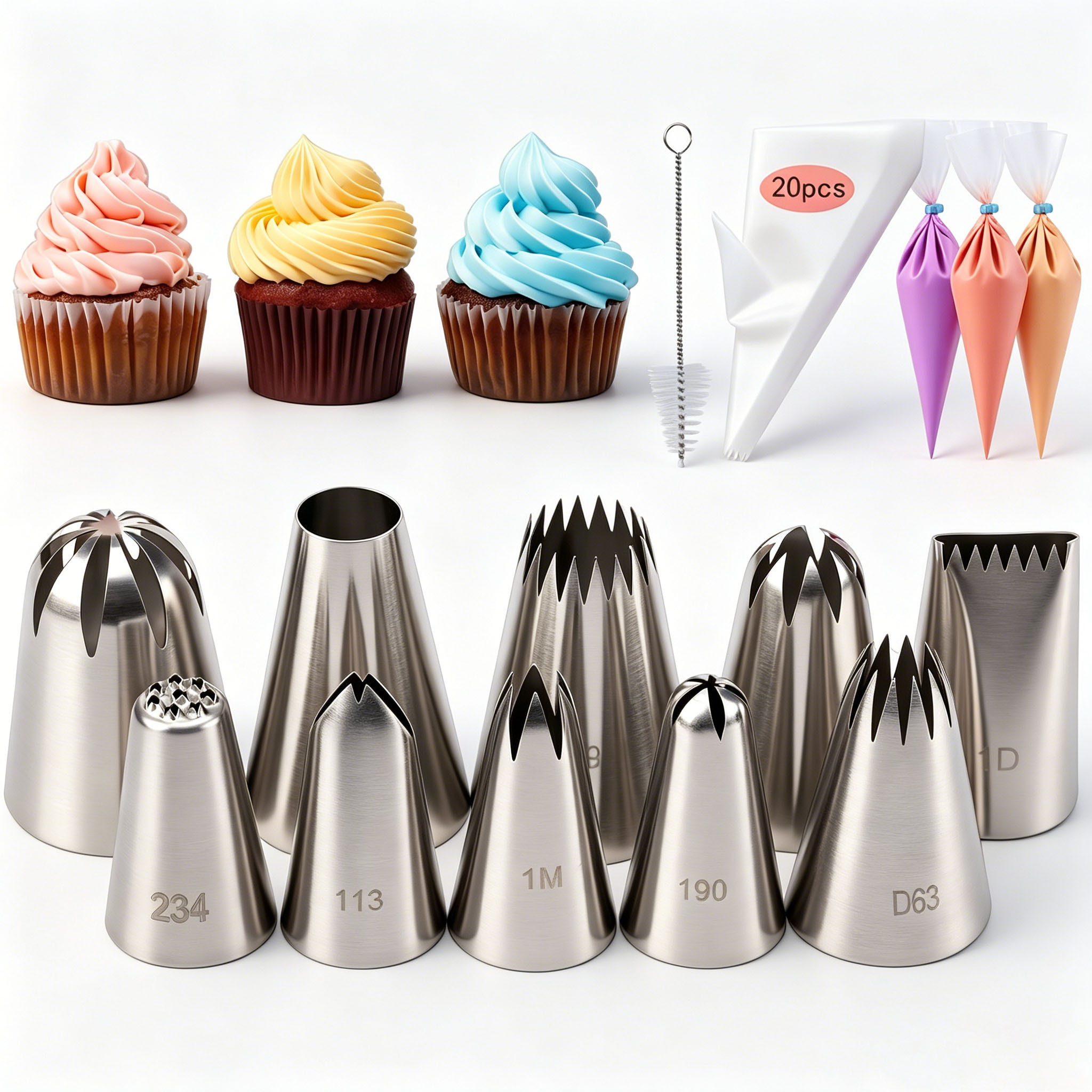 31 Buah Set Ujung Pipa Dekoras - Piping Bag Disposable ulasan dan harga