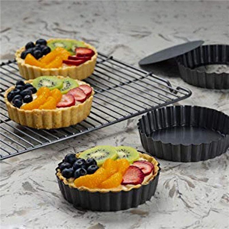 8 Buah Loyang Kue Mini 4 Inci/ - Tart Pan Loose ulasan dan harga