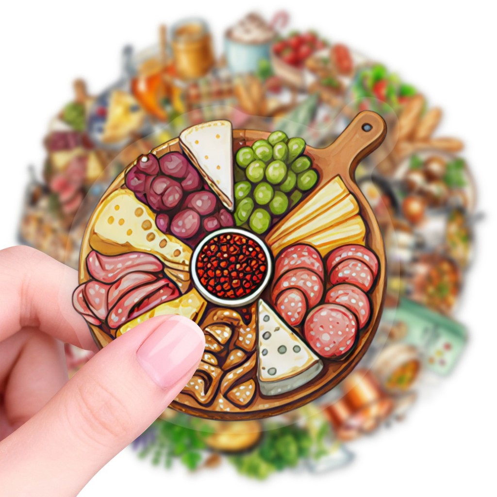50Pcs Stiker Makanan Dapur PET - Kitchen Baking Sheets ulasan dan harga