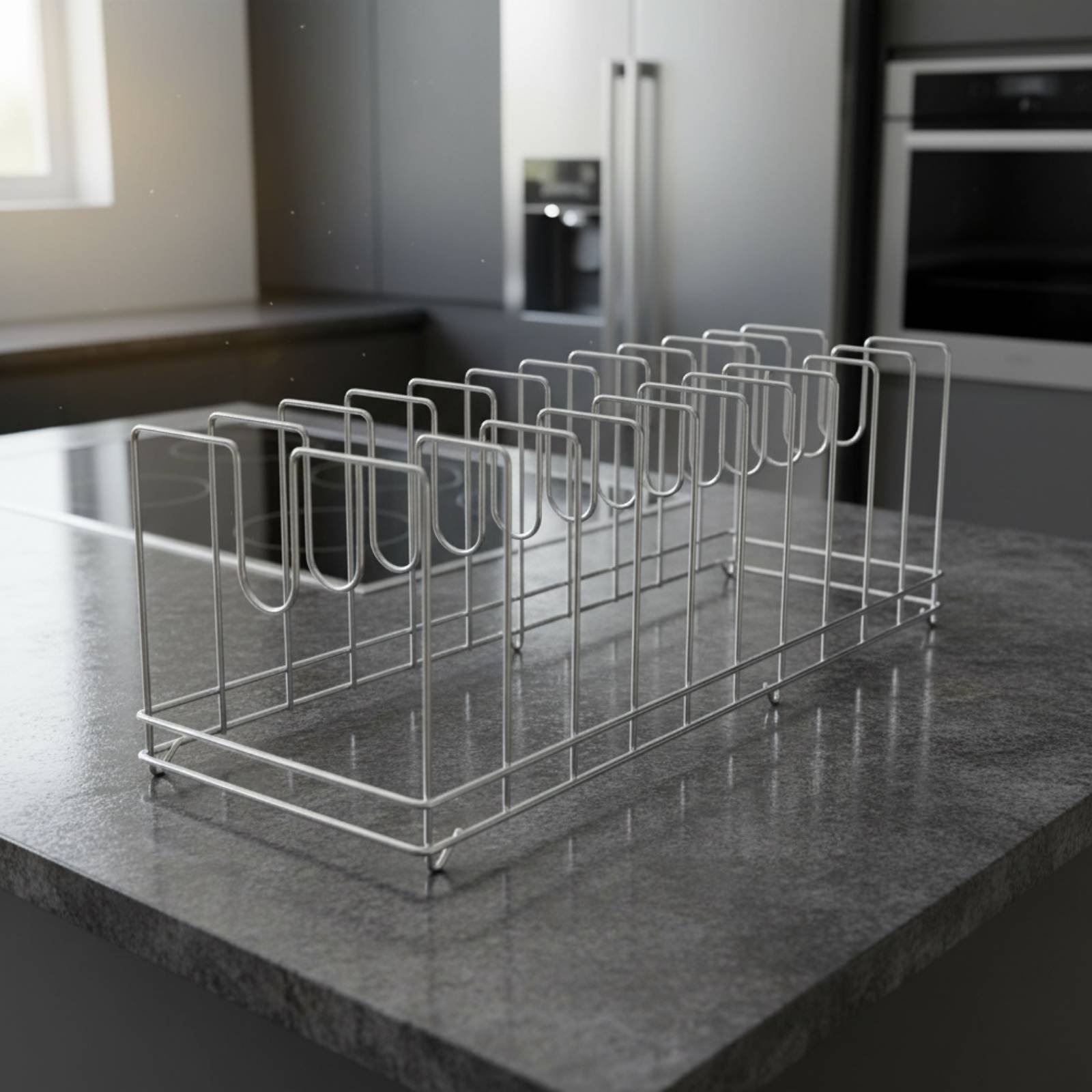 Rak Panci Pizza Penghemat Ruan - Kitchen Baking Pan Storage ulasan dan harga
